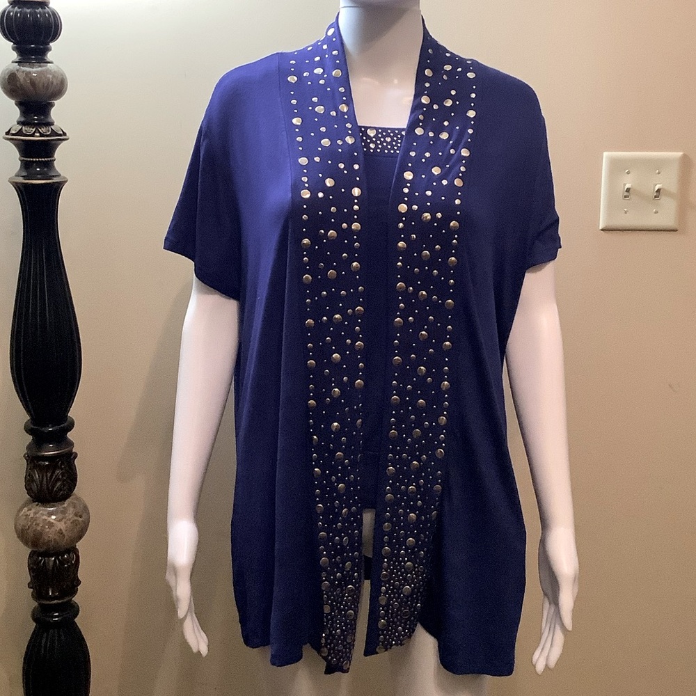 WOMEN CACHE TUBE TOP AND MATCHING SHIRT/CARDIGAN PLEASE SEE SIZES IN DESCRIPTION